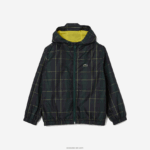 Lacoste מעיל רוח דוחה מים DZ4D0D3262 כחול כהה ירוק צהוב 9dw ילדים - Image 5