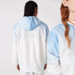 Lacoste מעיל רוח חי קליל DZ4D0D1280 כחול לבן טורקיז 3ux גברים - Image 5