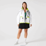 Lacoste מעיל רוח ניילון DZ4D0D2621 לבן צהוב ug5 נשים - Image 11