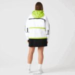 Lacoste מעיל רוח ניילון DZ4D0D2621 לבן צהוב ug5 נשים - Image 3