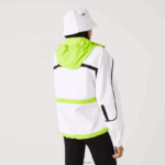 Lacoste מעיל רוח ניילון DZ4D0D2621 לבן צהוב ug5 נשים - Image 4