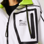 Lacoste מעיל רוח ניילון DZ4D0D2621 לבן צהוב ug5 נשים - Image 5