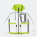 Lacoste מעיל רוח ניילון DZ4D0D2621 לבן צהוב ug5 נשים - Image 6