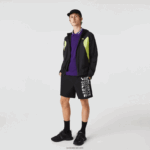 Lacoste מעיל רוח ספורט אריזה DZ4D0D1254 שחור צהוב 60r גברים - Image 2