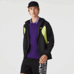 Lacoste מעיל רוח ספורט אריזה DZ4D0D1254 שחור צהוב 60r גברים - Image 9