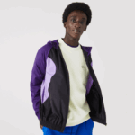 Lacoste מעיל רוח ספורט אריזה DZ4D0D1255 שחור סגול 6kb גברים - Image 2