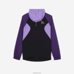 Lacoste מעיל רוח ספורט אריזה DZ4D0D1255 שחור סגול 6kb גברים - Image 5