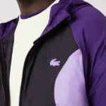 Lacoste מעיל רוח ספורט אריזה DZ4D0D1255 שחור סגול 6kb גברים - Image 6