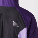 Lacoste מעיל רוח ספורט אריזה DZ4D0D1255 שחור סגול 6kb גברים - Image 8