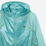 Lacoste מעיל רוח עם ברדס עמיד למים ספורט DZ4D0D1 מנטה br8 גברים - Image 5
