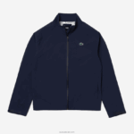 Lacoste מעיל רוח עמיד למים גולף עם רוכסן DZ4D0D394 כחול כהה 423 גברים - Image 4