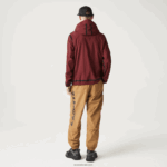 Lacoste מעיל רוכסן קל עם כיתוב ברדס DZ4D0D1283 בורדו zs1 גברים - Image 3