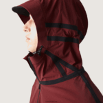 Lacoste מעיל רוכסן קל עם כיתוב ברדס DZ4D0D1283 בורדו zs1 גברים - Image 5