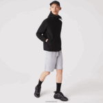 Lacoste מעיל רוכסן קל עם כיתוב ברדס DZ4D0D1284 שחור 031 גברים - Image 2