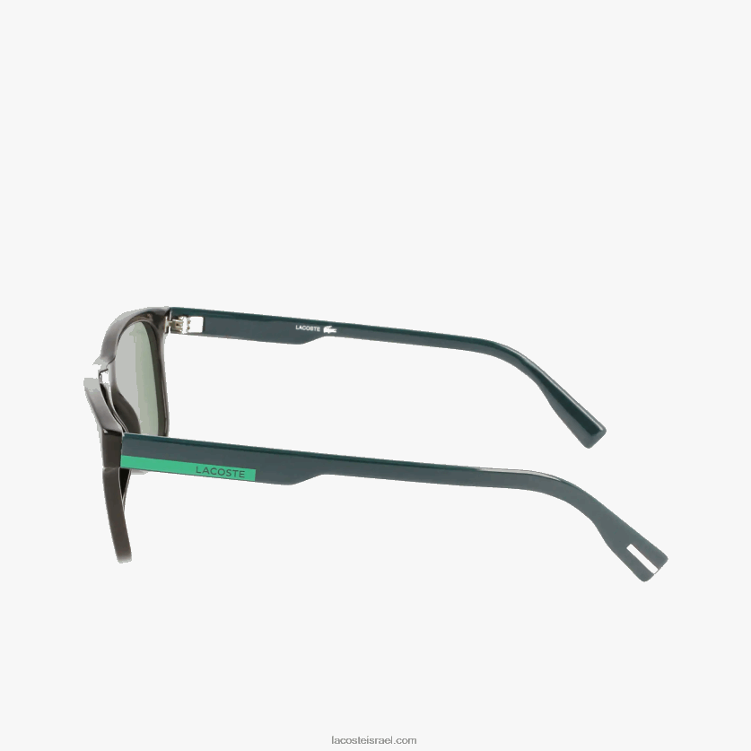 Lacoste משקפי שמש בלוק צבע מלבן DZ4D0D2308 שחור מט 001 גברים - Image 3
