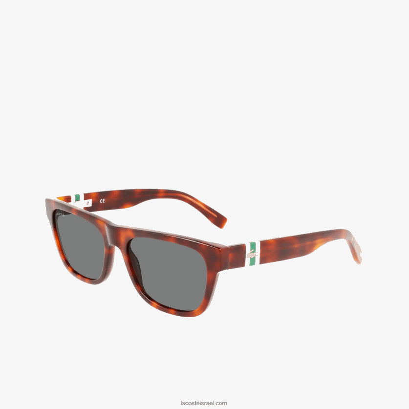 Lacoste משקפי שמש בצורת מלבן אצטט l.12.12 DZ4D0D2183 הוואנה 240 גברים - Image 2