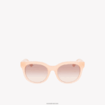 Lacoste משקפי שמש סגלגלים מעור קרוקו אצטט DZ4D0D2919 עלה 662 נשים - Image 3