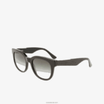 Lacoste משקפי שמש סגלגלים מעור קרוקו אצטט DZ4D0D2920 שחור מט 001 נשים - Image 4