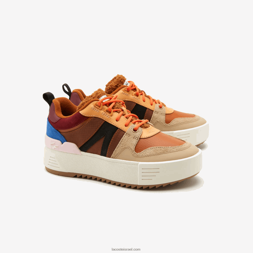 Lacoste נעלי חוץ מעור l002 לחורף DZ4D0D2729 חום ורוד 7e1 נשים - Image 2