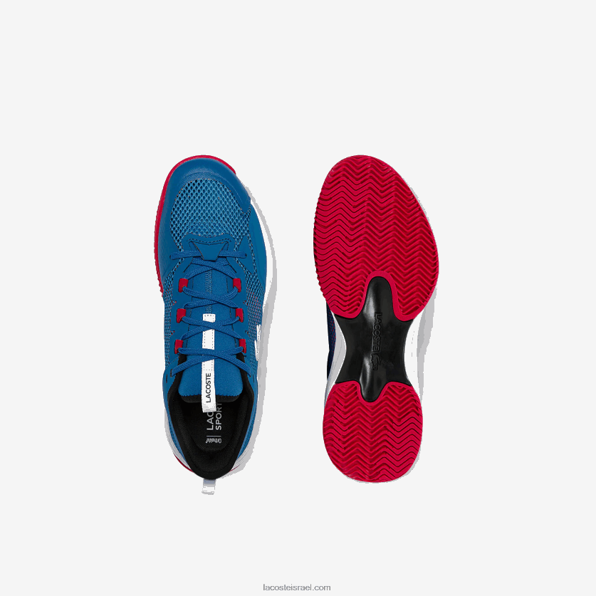 Lacoste נעלי טניס ag-lt21 ultra textile DZ4D0D1852 כחול לבן 221 גברים - Image 3