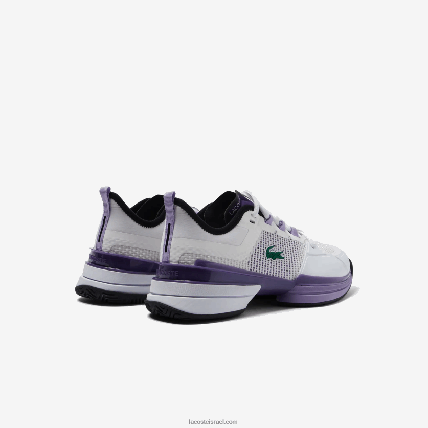 Lacoste נעלי טניס ag-lt21 ultra textile DZ4D0D2756 לבן וסגול z54 נשים - Image 3