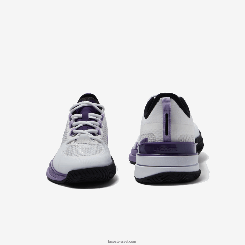 Lacoste נעלי טניס ag-lt21 ultra textile DZ4D0D2756 לבן וסגול z54 נשים - Image 5