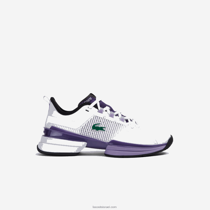 Lacoste נעלי טניס ag-lt21 ultra textile DZ4D0D2756 לבן וסגול z54 נשים - Image 1