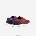 Lacoste נעלי סירה בצבע סינתטי של bayliss deck DZ4D0D1784 בורדו לבן 2h2 גברים - Image 3