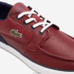 Lacoste נעלי סירה בצבע סינתטי של bayliss deck DZ4D0D1784 בורדו לבן 2h2 גברים - Image 6