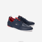 Lacoste נעלי סירה מעור מרינה DZ4D0D1722 כחול כהה ורוד 144 גברים - Image 2