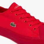 Lacoste נעלי סניקרס בגווני קנבס gripshot DZ4D0D2748 אדום אדום rr1 נשים - Image 6