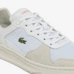 Lacoste נעלי סניקרס זמש וטקסטיל בגזרת perf-shot DZ4D0D2750 כתום לבן 1u2 נשים - Image 6