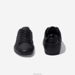 Lacoste נעלי סניקרס מעור מחורר של chaymon DZ4D0D1711 שחור 02h גברים - Image 5