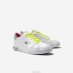 Lacoste נעלי סניקרס צבעוניות סינתטיות של powercourt DZ4D0D3071 לבן/ירוק 082 ילדים - Image 2