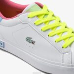 Lacoste נעלי סניקרס צבעוניות סינתטיות של powercourt DZ4D0D3070 לבן/ירוק 082 זוטרים - Image 2