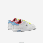 Lacoste נעלי סניקרס צבעוניות סינתטיות של powercourt DZ4D0D3071 לבן/ירוק 082 ילדים - Image 3