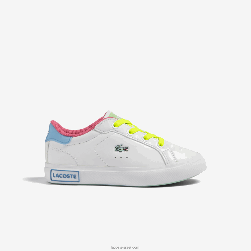 lacoste_d7a0d7a2d79cd799_d7a1d7a0d799d7a7d7a8d7a1_d7a6d791d7a2d795d7a0d799d795d7aa_d7a1d799d7a0d7aad798d799d795d7aa_d7a9d79c.png Lacoste נעלי סניקרס צבעוניות סינתטיות של powercourt DZ4D0D2931 לבן/ירוק 082 תינוקות - Image 1