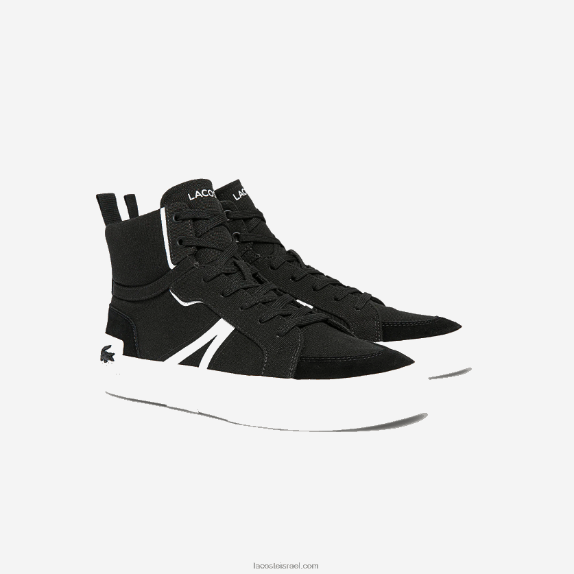 Lacoste נעלי ספורט אמצע בד l004 DZ4D0D1804 שחור ולבן 312 גברים - Image 2