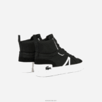 Lacoste נעלי ספורט אמצע בד l004 DZ4D0D1804 שחור ולבן 312 גברים - Image 3