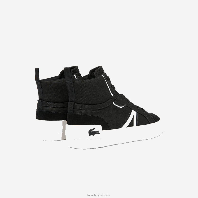 Lacoste נעלי ספורט אמצע בד l004 DZ4D0D1804 שחור ולבן 312 גברים - Image 3