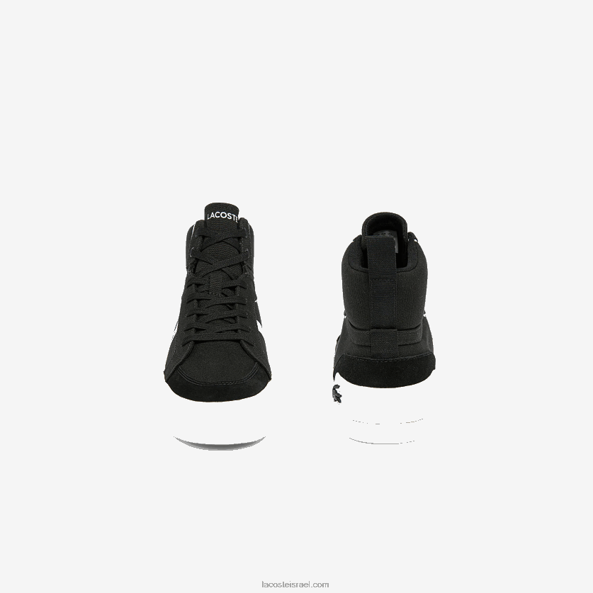 Lacoste נעלי ספורט אמצע בד l004 DZ4D0D1804 שחור ולבן 312 גברים - Image 5