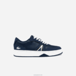 Lacoste נעלי ספורט בגווני עור l001 DZ4D0D1829 נייבי ולבן 092 גברים