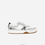 Lacoste נעלי ספורט בגווני עור l001 DZ4D0D1830 לבן ושחור 147 גברים