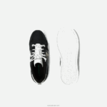 Lacoste נעלי ספורט בגווני עור l002 DZ4D0D2719 שחור ולבן 312 נשים - Image 4