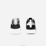 Lacoste נעלי ספורט בגווני עור l002 DZ4D0D2719 שחור ולבן 312 נשים - Image 5