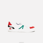Lacoste נעלי ספורט בגווני עור l004 DZ4D0D1890 לבן ואדום 286 גברים