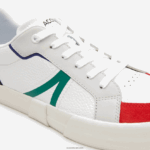 Lacoste נעלי ספורט בגווני עור l004 DZ4D0D1890 לבן ואדום 286 גברים - Image 4