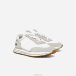 Lacoste נעלי ספורט בדגש זהב טקסטיל עם ספין DZ4D0D2744 לבן 21 גרם נשים - Image 2