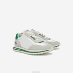 Lacoste נעלי ספורט בדגש זהב טקסטיל עם ספין DZ4D0D2743 לבן/ירוק 082 נשים - Image 2