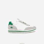 Lacoste נעלי ספורט בדגש זהב טקסטיל עם ספין DZ4D0D2743 לבן/ירוק 082 נשים
